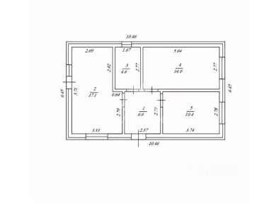 Продается 1-этажный дом, 56 м²