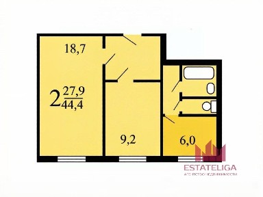 Продается 2-комн. квартира, 44,2 м²