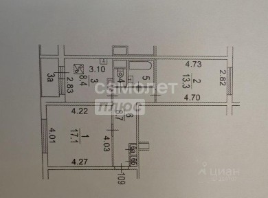 Продается 2-комн. квартира, 52,1 м²