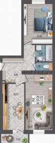 Продается 2-комн. квартира, 57,8 м²