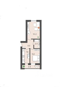 Продается 2-комн. квартира, 39,8 м²