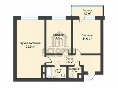 Продается 3-комн. квартира, 63,3 м²