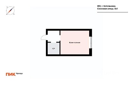 Сдается студия, 23,5 м²