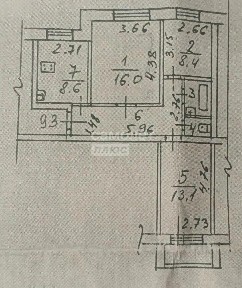 Продается 3-комн. квартира, 61,3 м²