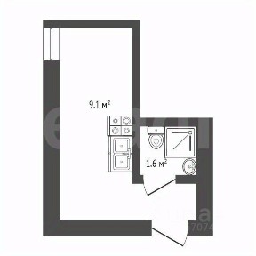 Продается апартаменты-студия, 11 м²