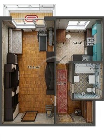 Продается 1-комн. квартира, 33,6 м²