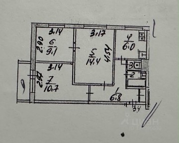 Продается 3-комн. квартира, 52,2 м²