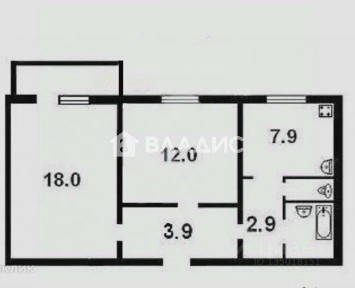 Продается 2-комн. квартира, 53,8 м²