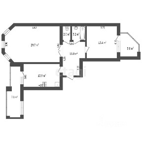 Продается 2-комн. квартира, 82 м²