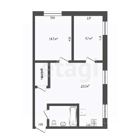 Продается 2-комн. квартира, 49,1 м²