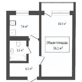 Продается 1-комн. квартира, 36,9 м²