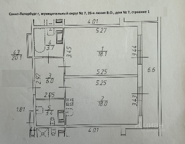 Сдается 1-комн. квартира, 50 м²