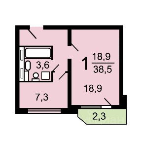Сдается 1-комн. квартира, 40 м²