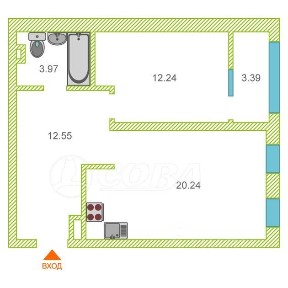 Продается 1-комн. квартира, 49,9 м²
