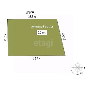 Продается участок, 6,5 сот.