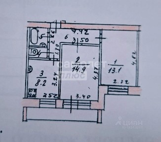 Продается 2-комн. квартира, 47,4 м²