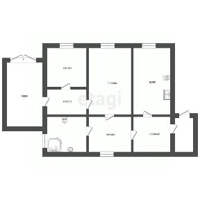 Продается 1-этажный дом, 58,8 м²