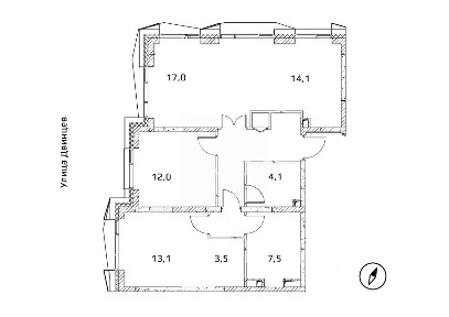 Продается 3-комн. квартира, 84,2 м²