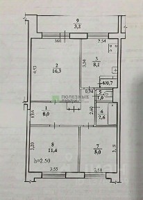 Продается 3-комн. квартира, 59,3 м²