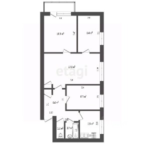 Продается 4-комн. квартира, 61,4 м²