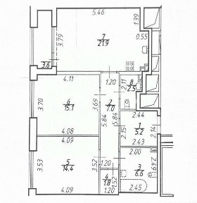 Продается 2-комн. квартира, 74,5 м²