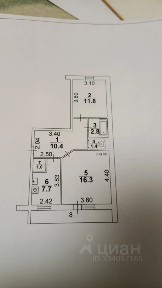 Продается 2-комн. квартира, 51,4 м²