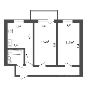 Продается 2-комн. квартира, 42 м²