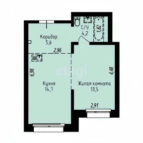 Продается 1-комн. квартира, 38 м²