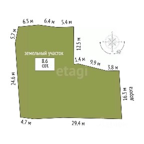 Продается 1-этажный дом, 69,7 м²