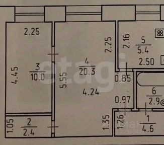 Продается 2-комн. квартира, 45,6 м²