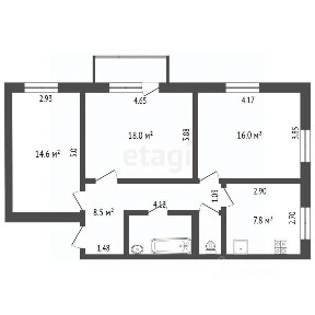 Продается 3-комн. квартира, 70,7 м²