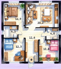 Продается 1-этажный дом, 100 м²
