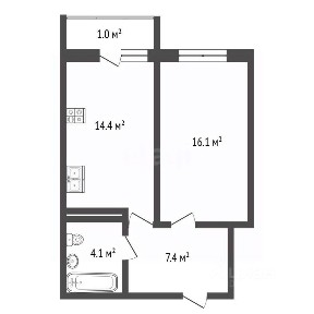 Продается 1-комн. квартира, 45 м²
