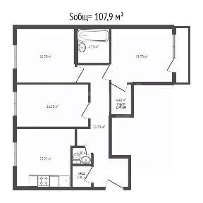 Продается 3-комн. квартира, 107,9 м²