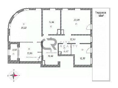 Продается 3-комн. квартира, 194 м²
