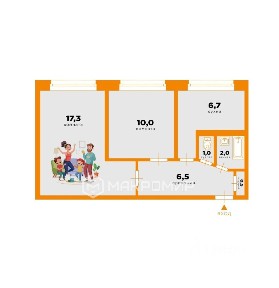 Продается 2-комн. квартира, 44,1 м²