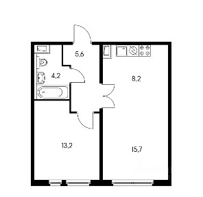 Сдается 2-комн. квартира, 46,4 м²