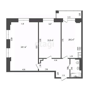 Продается 2-комн. квартира, 94,6 м²