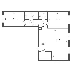 Продается 2-комн. квартира, 87,1 м²