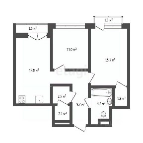 Продается 2-комн. квартира, 69,9 м²