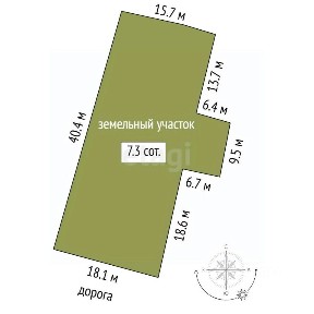 Продается 1-этажный дом, 57,9 м²