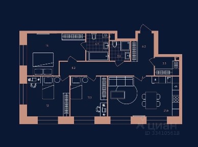 Продается 3-комн. квартира, 87,8 м²