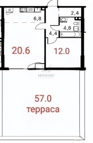 Продается 2-комн. квартира, 51 м²