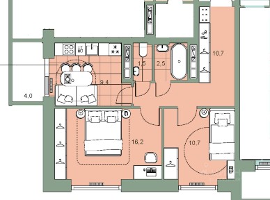 Продается 2-комн. квартира, 53 м²
