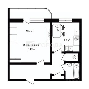 Продается 1-комн. квартира, 39,9 м²