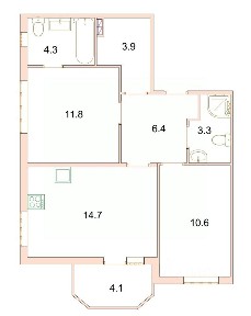 Сдается 2-комн. квартира, 55 м²