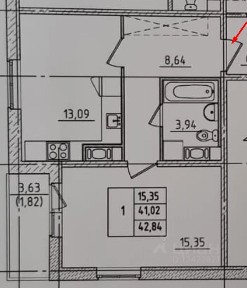 Сдается 1-комн. квартира, 41,1 м²