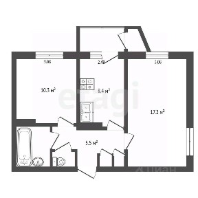 Продается 2-комн. квартира, 46,7 м²