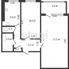 Продается 2-комн. квартира, 44,4 м²