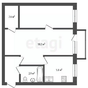 Продается 2-комн. квартира, 42,2 м²